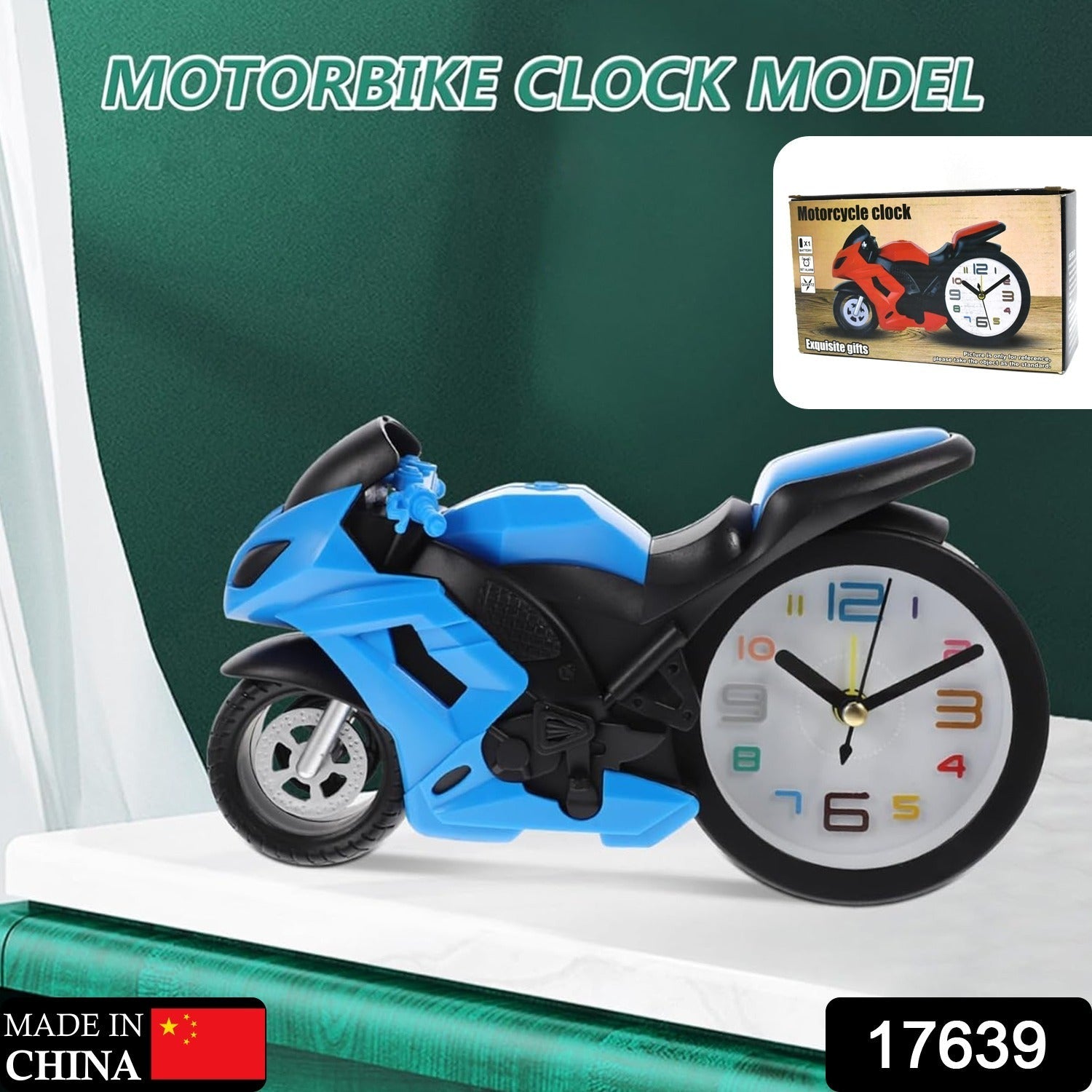 Retro Motorcycle Alarm Clock – Novelty Bike Engine Style Desk Clock Retro Motorcycle Alarm Clock – Novelty Bike Engine Style Desk Clock
